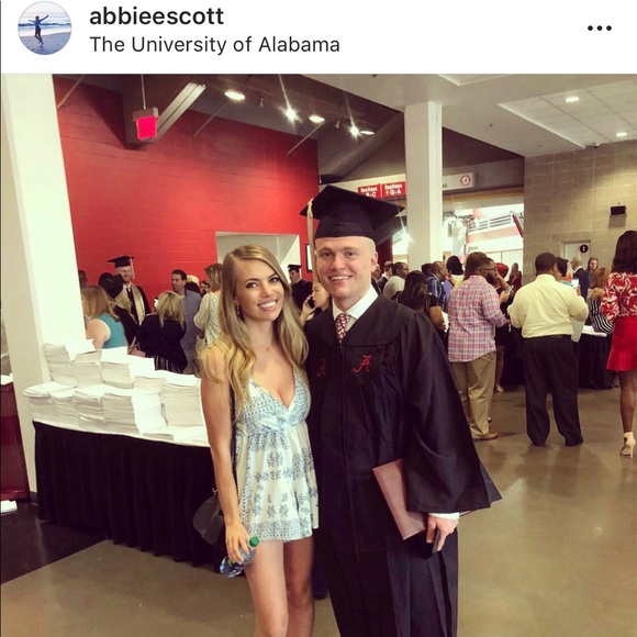 Navy and white romper - Picture 2 of 2